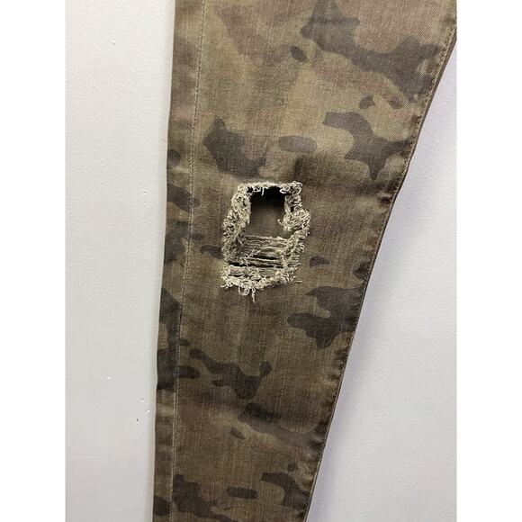 Hudson Jeans Womens 27 Green Brown Camo Krista Ankle Super Skinny Stretch - Picture 9 of 10